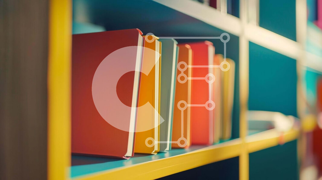 Intra Συλλεκτικό Ξύλινο Παζλ Plywood  4mm - Πολύχρωμα βιβλία στα ράφια Σε Ξύλινο Κουτί - Διαστάσεις Puzzle: 10x10 cm – 25 κομμάτια