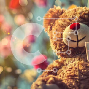 Intra Συλλεκτικό Ξύλινο Παζλ Plywood  4mm - Teddy Bear με το σήμα «Yay the Best» που περιβάλλεται από λουλούδια Σε Ξύλινο Κουτί - Διαστάσεις Puzzle: 10x10 cm – 25 κομμάτια