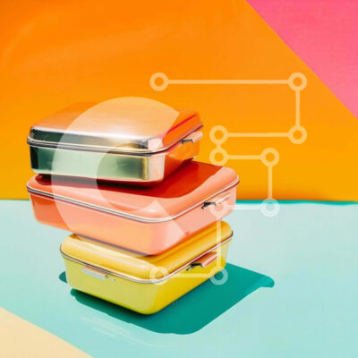 Intra Συλλεκτικό Ξύλινο Παζλ Plywood  4mm - Πολύχρωμα στοιβαγμένα κουτιά μεσημεριανού γεύματος Σε Ξύλινο Κουτί - Διαστάσεις: 10x10 cm – 25 κομμάτια - Image 1