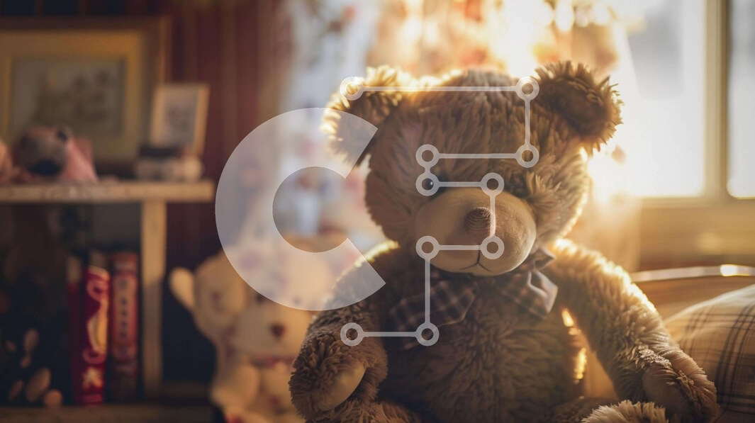 Intra Συλλεκτικό Ξύλινο Παζλ Plywood  4mm - Καφέ αρκουδάκι με γεμιστά ζώα και βιβλία Σε Ξύλινο Κουτί - Διαστάσεις: 10x10 cm – 25 κομμάτια