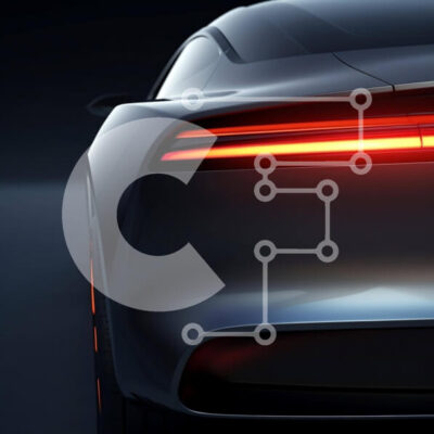 Intra Συλλεκτικό Ξύλινο Παζλ Plywood  4mm - Κομψό μοντέρνο σπορ αυτοκίνητο πίσω μέρος με ορατά πίσω φώτα Σε Ξύλινο Κουτί - Διαστάσεις Puzzle: 10x10 cm – 25 κομμάτια - Image 1