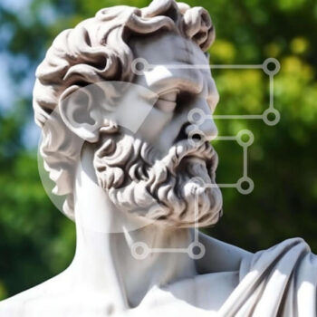 Intra Συλλεκτικό Ξύλινο Παζλ Plywood  4mm - Άγαλμα του Σωκράτη Σε Ξύλινο Κουτί - Διαστάσεις Puzzle: 10x10 cm – 25 κομμάτια - Image 1