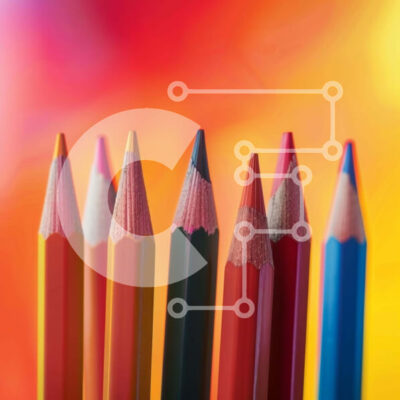 Intra Συλλεκτικό Ξύλινο Παζλ Plywood 4mm - Πολύχρωμα χρωματιστά μολύβια σε ζωντανό φόντο Σε Ξύλινο Κουτί - Διαστάσεις: 10x10 cm – 25 κομμάτια - Image 1