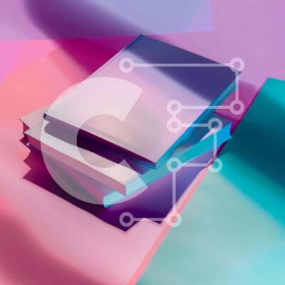 Intra Συλλεκτικό Ξύλινο Παζλ Plywood  4mm - Στοιβαγμένα βιβλία σε πολύχρωμο φόντο Σε Ξύλινο Κουτί - Διαστάσεις Puzzle: 10x10 cm – 25 κομμάτια - Image 1