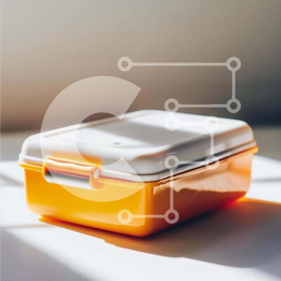 Intra Συλλεκτικό Ξύλινο Παζλ Plywood  4mm - Πορτοκαλί και λευκό κουτί γεύματος Σε Ξύλινο Κουτί - Διαστάσεις: 10x10 cm – 25 κομμάτια - Image 1