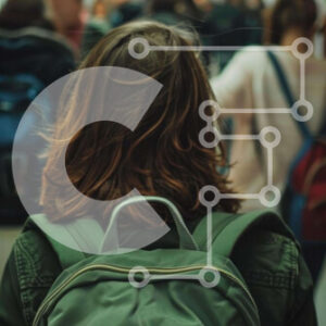 Intra Συλλεκτικό Ξύλινο Παζλ Plywood  4mm - Γυναίκα που περπατά στο διάδρομο με το σακίδιο πλάτης Σε Ξύλινο Κουτί - Διαστάσεις Puzzle: 10x10 cm – 25 κομμάτια