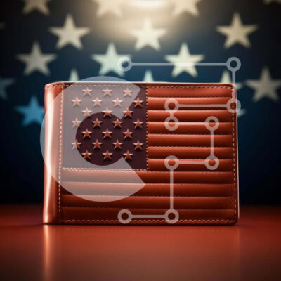 Intra Συλλεκτικό Ξύλινο Παζλ Plywood  4mm - Πατριωτικό δερμάτινο πορτοφόλι με σχέδιο αμερικανικής σημαίας Σε Ξύλινο Κουτί - Διαστάσεις: 10x10 cm – 25 κομμάτια - Image 1