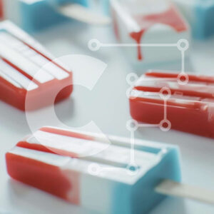 Intra Συλλεκτικό Ξύλινο Παζλ Plywood  4mm - Πατριωτικά Popsicles σε κόκκινο, λευκό και μπλε Σε Ξύλινο Κουτί - Διαστάσεις Puzzle: 10x10 cm – 25 κομμάτια