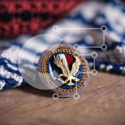 Intra Συλλεκτικό Ξύλινο Παζλ Plywood  4mm - Σήμα με τον αετό Σε Ξύλινο Κουτί - Διαστάσεις Puzzle: 10x10 cm – 25 κομμάτια - Image 1