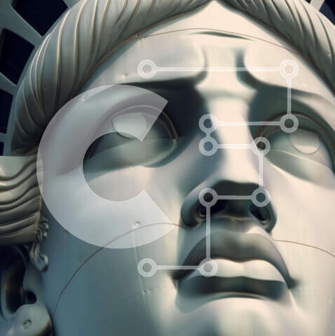 Intra Συλλεκτικό Ξύλινο Παζλ Plywood 4mm - Κοντινό πλάνο του αγάλματος της ελευθερίας Σε Ξύλινο Κουτί - Διαστάσεις Puzzle: 10x10 cm – 25 κομμάτια - Image 1