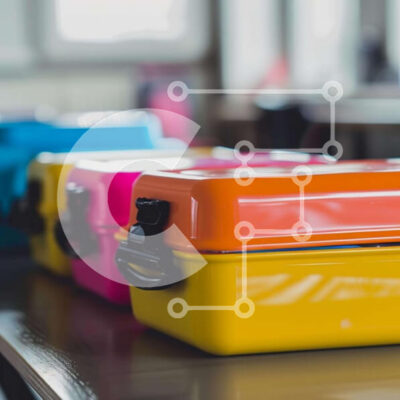 Intra Συλλεκτικό Ξύλινο Παζλ Plywood  4mm - Πολύχρωμα κουτιά γεύματος σε ξύλινο τραπέζι Σε Ξύλινο Κουτί - Διαστάσεις: 10x10 cm – 25 κομμάτια - Image 1