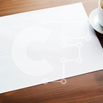 Intra Συλλεκτικό Ξύλινο Παζλ Plywood  4mm - Κενό χαρτί και φλιτζάνι καφέ στο τραπέζι Σε Ξύλινο Κουτί - Διαστάσεις Puzzle: 10x10 cm – 25 κομμάτια - Image 1