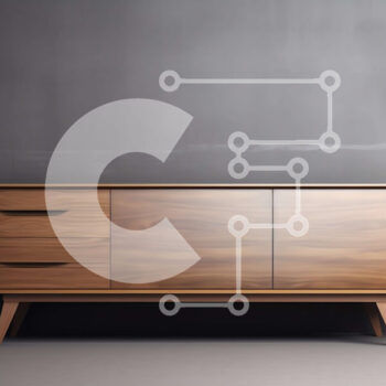 Intra Συλλεκτικό Ξύλινο Παζλ Plywood  4mm - Μοντέρνος ξύλινος μπουφές με συρτάρια και ράφι Σε Ξύλινο Κουτί - Διαστάσεις Puzzle: 10x10 cm – 25 κομμάτια - Image 1