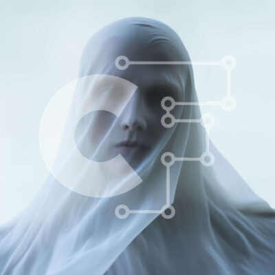 Intra Συλλεκτικό Ξύλινο Παζλ Plywood  4mm - Αιθέρια γυναίκα στα λευκά με διάφανο πέπλο Σε Ξύλινο Κουτί - Διαστάσεις Puzzle: 10x10 cm – 25 κομμάτια - Image 1