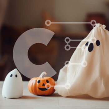 Intra Συλλεκτικό Ξύλινο Παζλ Plywood  4mm - Διακοσμήσεις τραπεζιού αποκριών με φαντάσματα και κολοκύθες Σε Ξύλινο Κουτί - Διαστάσεις Puzzle: 10x10 cm – 25 κομμάτια - Image 1