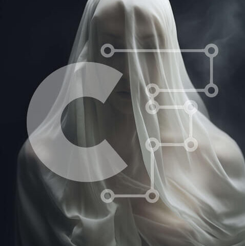 Intra Συλλεκτικό Ξύλινο Παζλ Plywood  4mm - Μυστηριώδης γυναίκα καλυμμένη με πέπλα με καπνό Σε Ξύλινο Κουτί - Διαστάσεις Puzzle: 10x10 cm – 25 κομμάτια - Image 1