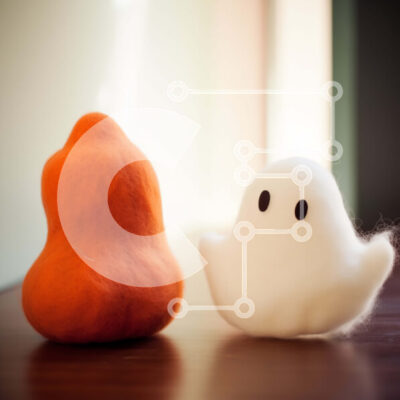 Intra Συλλεκτικό Ξύλινο Παζλ Plywood 4mm - Δύο γεμιστά ζώα, πορτοκαλί και λευκό, σε ένα τραπέζι Σε Ξύλινο Κουτί - Διαστάσεις: 10x10 cm – 25 κομμάτια - Image 1