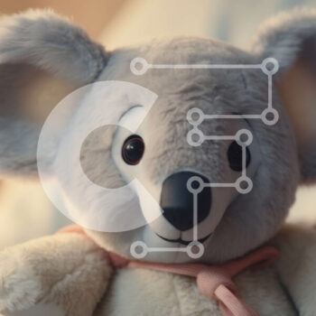 Intra Συλλεκτικό Ξύλινο Παζλ Plywood  4mm - Γεμιστή αρκούδα κοάλα που κάθεται στο κρεβάτι ή στον καναπέ Σε Ξύλινο Κουτί - Διαστάσεις Puzzle: 10x10 cm – 25 κομμάτια - Image 1