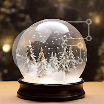 Intra Συλλεκτικό Ξύλινο Παζλ Plywood  4mm - Διακόσμηση Winter Wonderland Snow Globe Σε Ξύλινο Κουτί - Διαστάσεις Puzzle: 10x10 cm – 25 κομμάτια - Image 1