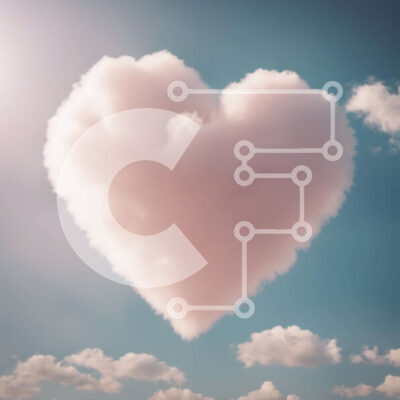 Intra Συλλεκτικό Ξύλινο Παζλ Plywood 4mm - Ροζ σύννεφο σε σχήμα καρδιάς που επιπλέει στον ουρανό Σε Ξύλινο Κουτί - Διαστάσεις: 10x10 cm – 25 κομμάτια - Image 1