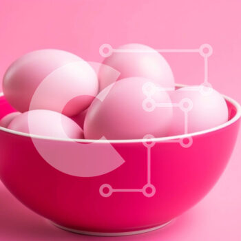 Intra Συλλεκτικό Ξύλινο Παζλ Plywood  4mm - Ροζ Πασχαλινά αυγά σε ένα μπολ Σε Ξύλινο Κουτί - Διαστάσεις Puzzle: 10x10 cm – 25 κομμάτια - Image 1