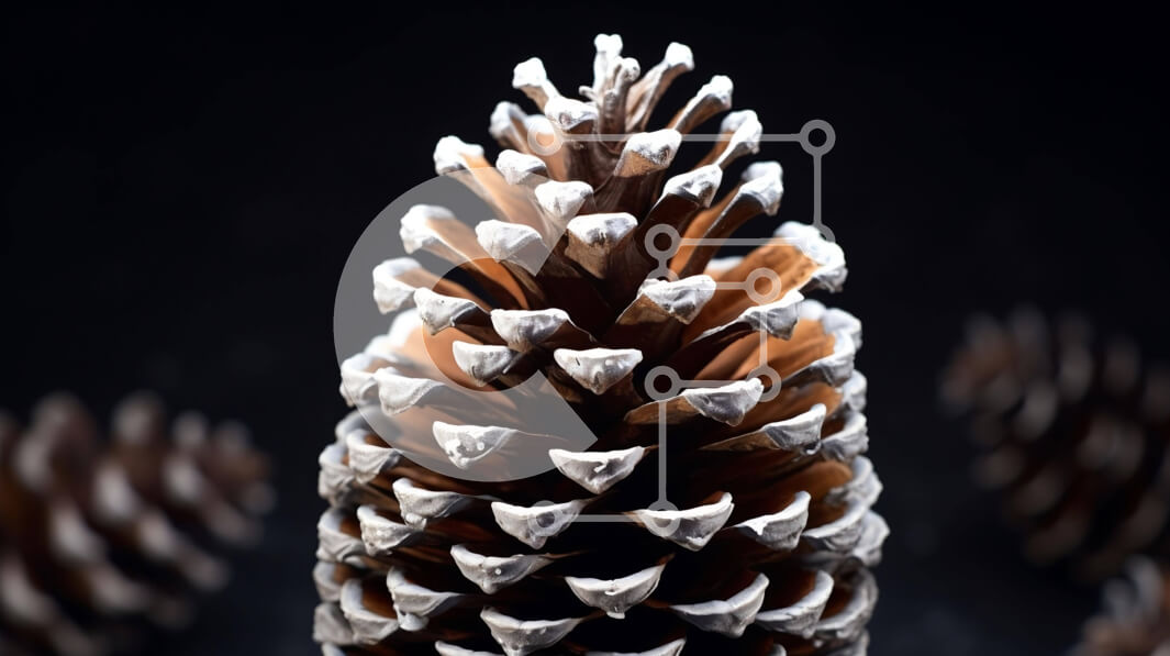 Intra Συλλεκτικό Ξύλινο Παζλ Plywood  4mm - Κοντινό πλάνο κουκουνάρια Σε Ξύλινο Κουτί - Διαστάσεις: 10x10 cm – 25 κομμάτια