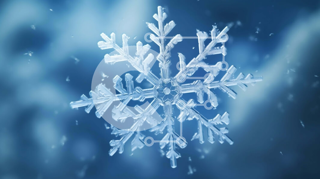 Intra Συλλεκτικό Ξύλινο Παζλ Plywood  4mm - Νιφάδα χιονιού που επιπλέει στον αέρα Σε Ξύλινο Κουτί - Διαστάσεις Puzzle: 10x10 cm – 25 κομμάτια