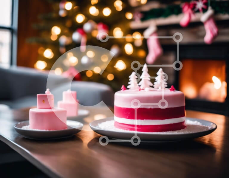 Intra Συλλεκτικό Ξύλινο Παζλ Plywood  4mm - Εορταστική τούρτα με κεριά σε τραπέζι Σε Ξύλινο Κουτί - Διαστάσεις: 10x10 cm – 25 κομμάτια