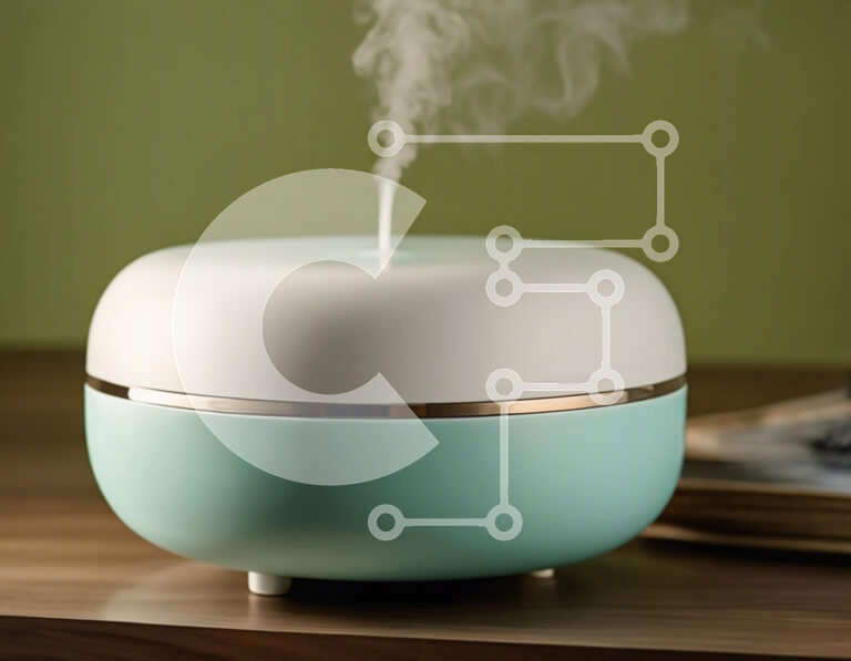 Intra Συλλεκτικό Ξύλινο Παζλ Plywood  4mm - Διαχύτης αρώματος σε ξύλινο τραπέζι με ατμό Σε Ξύλινο Κουτί - Διαστάσεις Puzzle: 10x10 cm – 25 κομμάτια