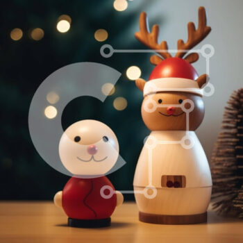 Intra Συλλεκτικό Ξύλινο Παζλ Plywood  4mm - Ξύλινα ειδώλια σε ένα τραπέζι Σε Ξύλινο Κουτί - Διαστάσεις Puzzle: 10x10 cm – 25 κομμάτια - Image 1