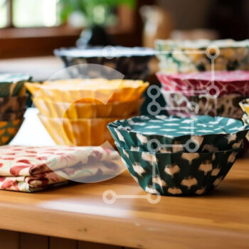 Intra Συλλεκτικό Ξύλινο Παζλ Plywood  4mm - Πολύχρωμα χάρτινα ποτήρια στον πάγκο της κουζίνας Σε Ξύλινο Κουτί - Διαστάσεις Puzzle: 10x10 cm – 25 κομμάτια - Image 1