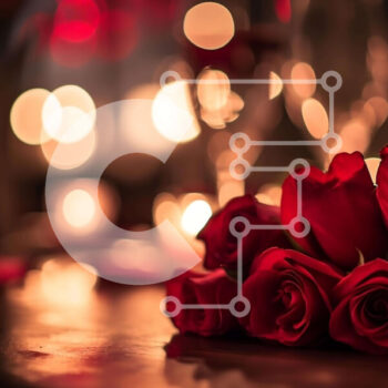 Intra Συλλεκτικό Ξύλινο Παζλ Plywood  4mm - Μπουκέτο με κόκκινο τριαντάφυλλο με το φως των κεριών Σε Ξύλινο Κουτί - Διαστάσεις Puzzle: 10x10 cm – 25 κομμάτια - Image 1