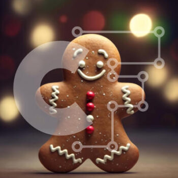 Intra Συλλεκτικό Ξύλινο Παζλ Plywood 4mm - Gingerbread Man διακοσμημένος με κόκκινα και λευκά διακοσμητικά Σε Ξύλινο Κουτί - Διαστάσεις Puzzle: 10x10 cm – 25 κομμάτια - Image 1