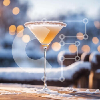 Intra Συλλεκτικό Ξύλινο Παζλ Plywood  4mm - Martini Glass on Snow Σε Ξύλινο Κουτί - Διαστάσεις Puzzle: 10x10 cm – 25 κομμάτια - Image 1