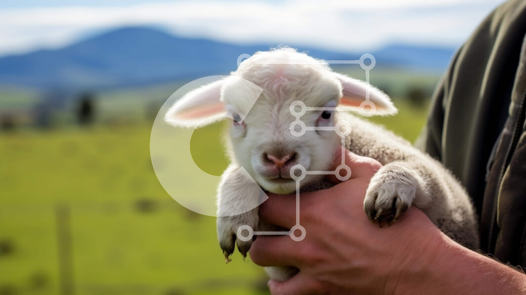 Intra Συλλεκτικό Ξύλινο Παζλ Plywood  4mm - Άτομο που κρατά ένα παιχνιδιάρικο αρνάκι Σε Ξύλινο Κουτί - Διαστάσεις: 10x10 cm – 25 κομμάτια