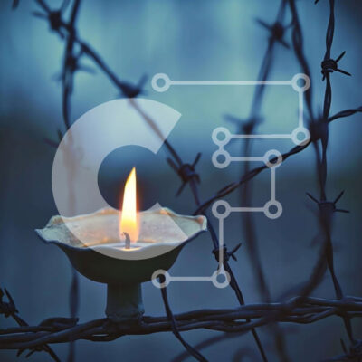 Intra Συλλεκτικό Ξύλινο Παζλ Plywood  4mm - Κερί σε συρματόπλεγμα με σκούρο φόντο Σε Ξύλινο Κουτί - Διαστάσεις Puzzle: 10x10 cm – 25 κομμάτια - Image 1