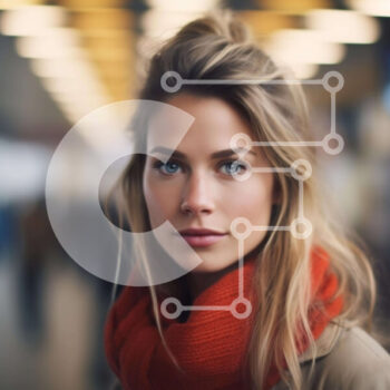 Intra Συλλεκτικό Ξύλινο Παζλ Plywood  4mm - Γυναίκα στο αεροδρόμιο ή στο σιδηροδρομικό σταθμό Σε Ξύλινο Κουτί - Διαστάσεις Puzzle: 10x10 cm – 25 κομμάτια - Image 1