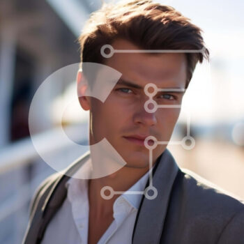 Intra Συλλεκτικό Ξύλινο Παζλ Plywood  4mm - Νεαρός άνδρας σε κατάστρωμα κρουαζιερόπλοιων Σε Ξύλινο Κουτί - Διαστάσεις Puzzle: 10x10 cm – 25 κομμάτια - Image 1