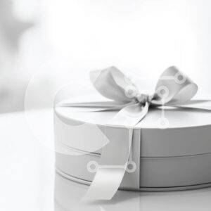 Intra Συλλεκτικό Ξύλινο Παζλ Plywood  4mm - Λευκό κουτί δώρου με κομψή κορδέλα στο τραπέζι Σε Ξύλινο Κουτί - Διαστάσεις Puzzle: 10x10 cm – 25 κομμάτια