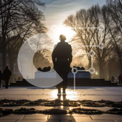 Intra Συλλεκτικό Ξύλινο Παζλ Plywood  4mm - Άτομο που παρακολουθεί το ηλιοβασίλεμα στην υπαίθρια πλατεία Σε Ξύλινο Κουτί - Διαστάσεις Puzzle: 10x10 cm – 25 κομμάτια - Image 1