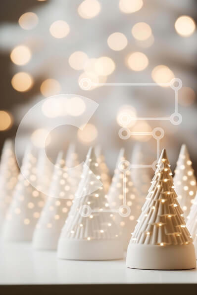 Intra Συλλεκτικό Ξύλινο Παζλ Plywood  4mm - Γιορτινά στολίδια δέντρων διακοσμημένα για την εποχή Σε Ξύλινο Κουτί - Διαστάσεις: 10x10 cm – 25 κομμάτια