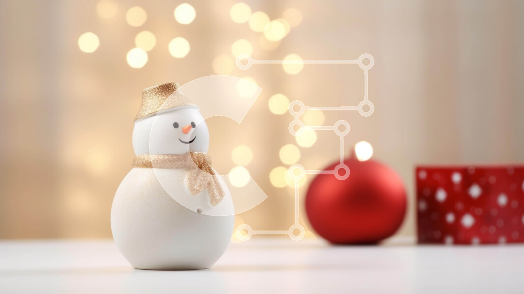 Intra Συλλεκτικό Ξύλινο Παζλ Plywood  4mm - Ειδώλιο χιονάνθρωπος με κόκκινα και λευκά διακοσμητικά για τα Χριστούγεννα Σε Ξύλινο Κουτί - Διαστάσεις Puzzle: 10x10 cm – 25 κομμάτια