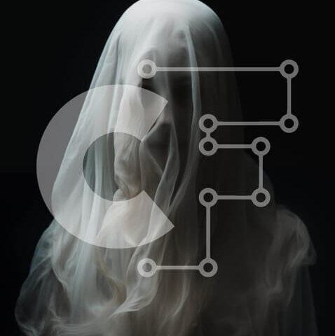 Intra Συλλεκτικό Ξύλινο Παζλ Plywood  4mm - Μυστηριώδης Ghostly Woman που στέκεται στο σκοτάδι Σε Ξύλινο Κουτί - Διαστάσεις Puzzle: 10x10 cm – 25 κομμάτια - Image 1