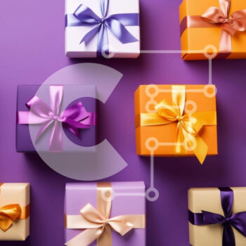 Intra Συλλεκτικό Ξύλινο Παζλ Plywood  4mm - Πολύχρωμα κουτιά δώρων σε μωβ φόντο Σε Ξύλινο Κουτί - Διαστάσεις Puzzle: 10x10 cm – 25 κομμάτια - Image 1