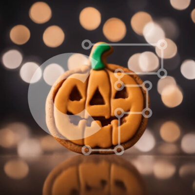 Intra Συλλεκτικό Ξύλινο Παζλ Plywood 4mm - Μπισκότο σε σχήμα κολοκύθας σε φωτισμένο φόντο Σε Ξύλινο Κουτί - Διαστάσεις Puzzle: 10x10 cm – 25 κομμάτια - Image 1