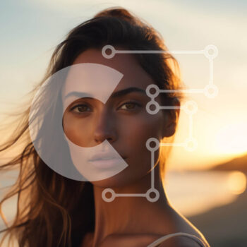 Intra Συλλεκτικό Ξύλινο Παζλ Plywood  4mm - Όμορφη γυναίκα στην παραλία στο ηλιοβασίλεμα Σε Ξύλινο Κουτί - Διαστάσεις Puzzle: 10x10 cm – 25 κομμάτια - Image 1