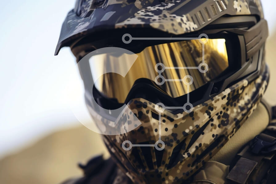 Intra Συλλεκτικό Ξύλινο Παζλ Plywood  4mm - Άνδρας φορώντας γυαλιά αεροπόρου και εξοπλισμό παραλλαγής Σε Ξύλινο Κουτί - Διαστάσεις Puzzle: 10x10 cm – 25 κομμάτια