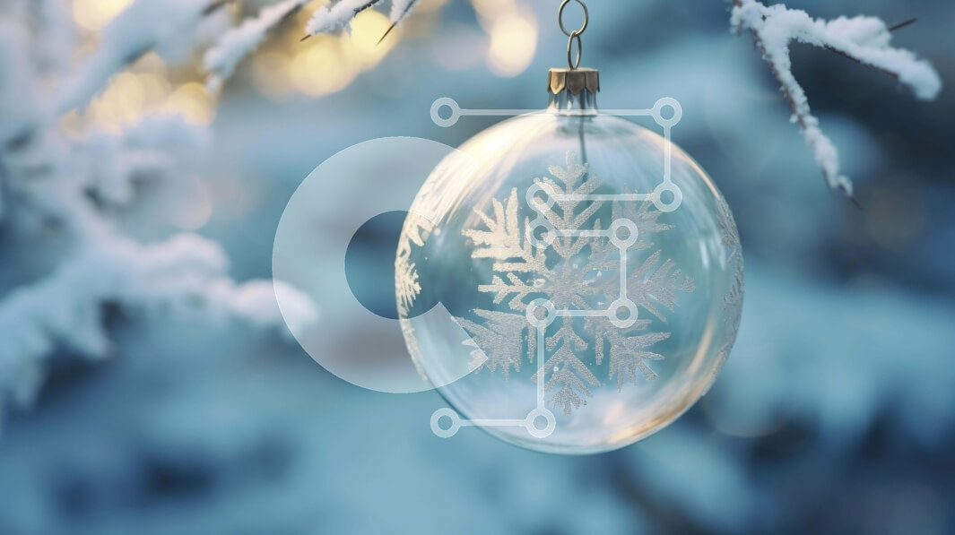 Intra Συλλεκτικό Ξύλινο Παζλ Plywood  4mm - Εορταστικό Γυάλινο Στολίδι Χιονονιφάδας για Διακόσμηση διακοπών Σε Ξύλινο Κουτί - Διαστάσεις: 10x10 cm – 25 κομμάτια