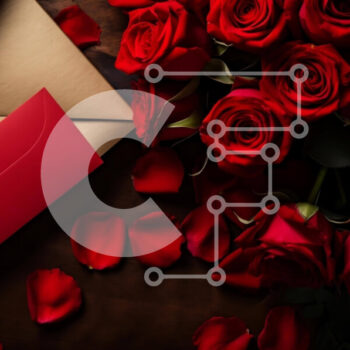 Intra Συλλεκτικό Ξύλινο Παζλ Plywood  4mm - Ρομαντικό μπουκέτο του Αγίου Βαλεντίνου με κόκκινα τριαντάφυλλα και φάκελο Σε Ξύλινο Κουτί - Διαστάσεις Puzzle: 10x10 cm – 25 κομμάτια - Image 1