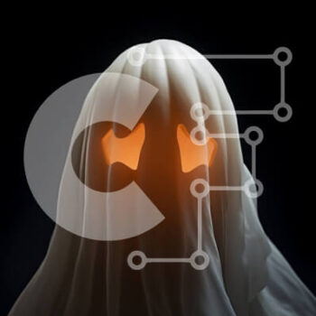 Intra Συλλεκτικό Ξύλινο Παζλ Plywood  4mm - Φάντασμα αποκριών με λαμπερά μάτια Σε Ξύλινο Κουτί - Διαστάσεις Puzzle: 10x10 cm – 25 κομμάτια - Image 1